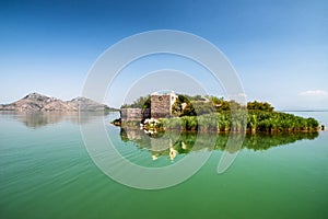 Fortress and Prison GrmoÅ¾ur on the Lake Skadar in Montenegro