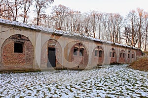 Fortezza da. austriaco. industriale seminterrato da il segreto militare. calcolo. vecchio da 