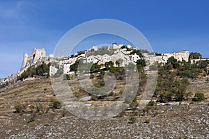 Fortress of Rocca Calascio, Apennines, Italy photo
