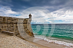 Fortress in Sesimbra, Portugal photo