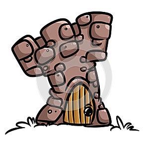 Fortress Tower Medieval stone cartoon