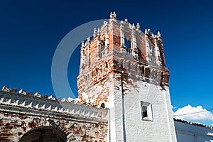 Fortress tower of the Novodevichy convent in Moscow