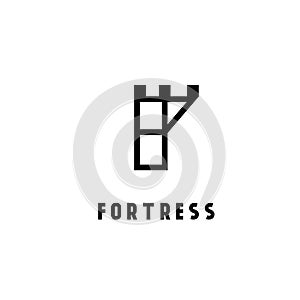 Fortress vector logo. Fortress icon. Vector