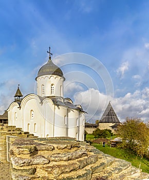 A fortress in the village of Staraya Ladoga on the banks of the Volkhov River