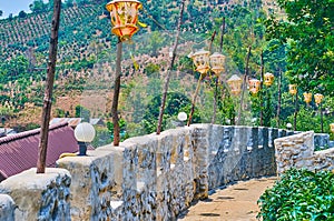 The fortress wall in Ban Rak Thai, Thailand