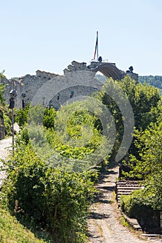 Fortress wall in Hissar town of Lovech in Bulgaria