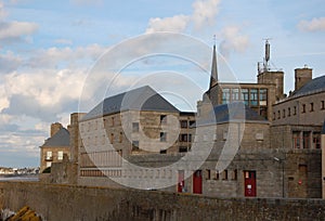 Fortress wall and the old town of Saint-Malo