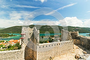 Fortress and walls in Mali Ston, Peljesac, Dalmatia, Croatia
