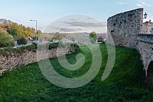 Fortress walls of the old town of Bardejov in Slovakia.