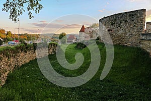 Fortress walls of the old town of Bardejov in Slovakia.