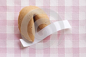 Fortune cookie with blank message