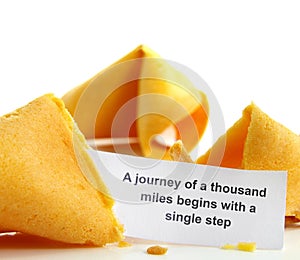 Fortune cookie journey proverb photo