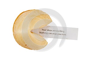 Fortune cookie with slip ideas prediction