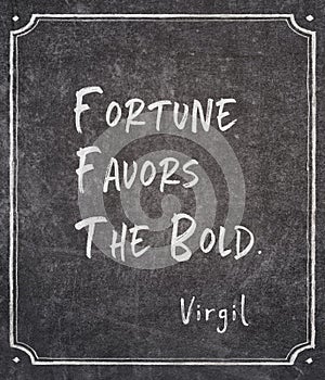 Fortune favors Virgil quote photo