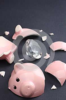 Fortune in a piggy bank business & finance concept