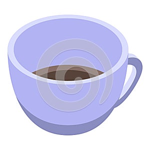 Fortune teller coffee cup icon, isometric style