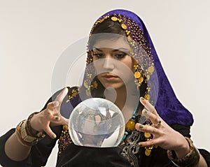 Fortune-teller with Crystal Ball photo