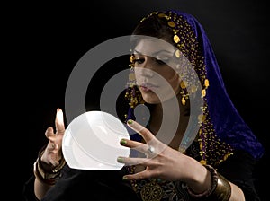 Fortune-teller with Crystal Ball photo