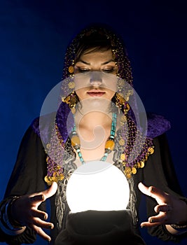 Fortune-teller with Crystal Ball photo