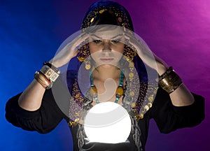 Fortune-teller with Crystal Ball photo