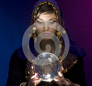 Fortune-teller with Crystal Ball photo