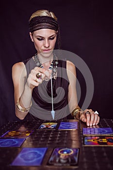 Fortune teller forecasting the future with pendulum