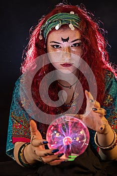 Fortune teller lady  is telling about your future