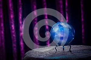 Fortune teller's Crystal Ball with dramatic lighting