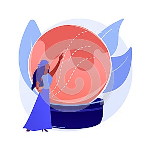 Fortune telling abstract concept vector illustration.