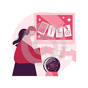 Fortune telling abstract concept vector illustration.