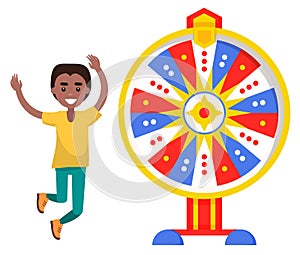 Fortune Wheel and Boy Winner, Roulette and Chance