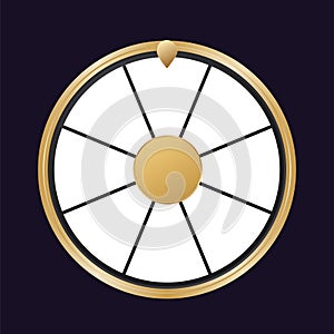 fortune wheel gold template with white empty segments