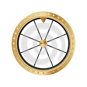 fortune wheel gold template with white empty segments