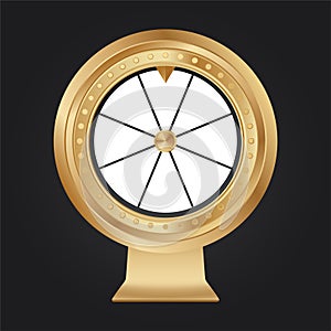 fortune wheel gold template with white empty segments