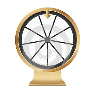 fortune wheel gold template with white empty segments