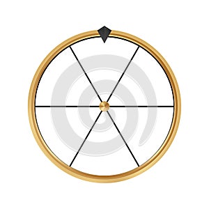 fortune wheel gold template with white empty segments