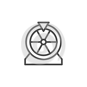 Fortune wheel line outline icon