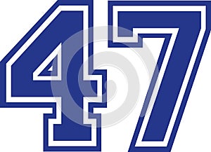 Forty-seven college number 47