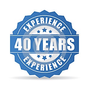 Forty years experience vector icon photo