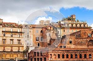 Forum of Augustus Foro di Augusto and the surrounding archutecture in Rome photo