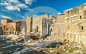 Forum of Augustus with the temple of Mars Ultor in Rome