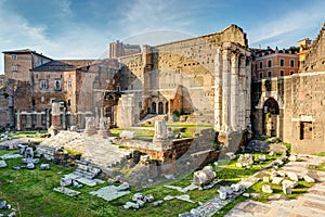 Forum of Augustus with the temple of Mars Ultor in Rome photo