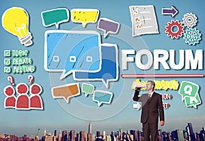 Forum Chat Message Discuss Talk Topic Concept