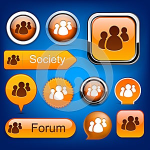 Forum high-detailed modern buttons.