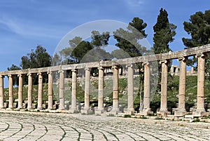 Forum (Oval Plaza) in Gerasa (Jerash), Jordan photo