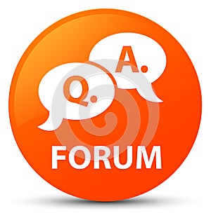 Forum (question answer bubble icon) orange round button