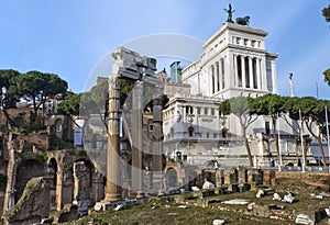 Forum Romano and the monument to Victor Emmanuel II, Rome