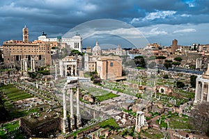 Forum Romanum in Rome in Italy