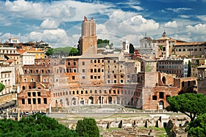 The forum of Trajan in Rome