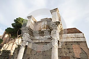 The Forum Transitorium Nerva.Rome, Italy.